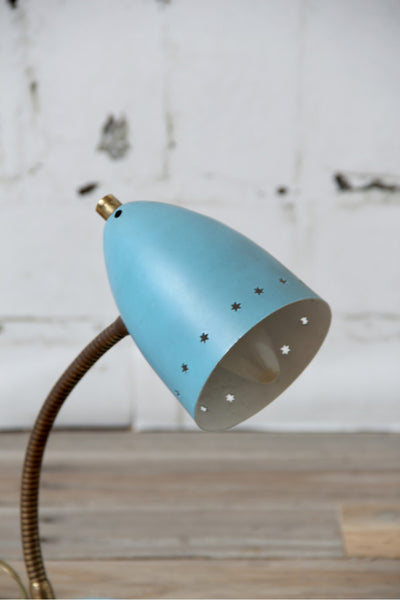 Blue desk lamp