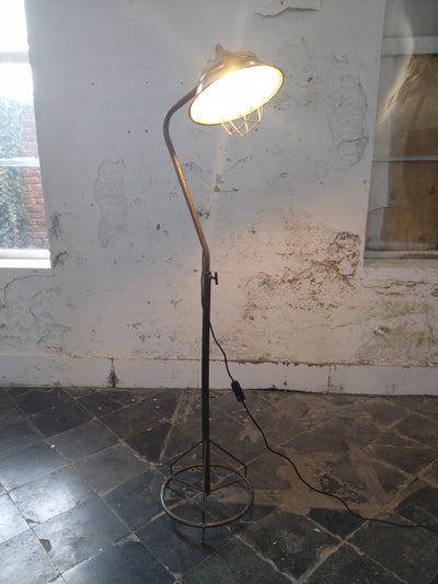 Industrial adjustable floor lamp
